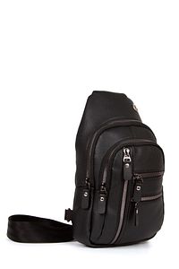 Unisex Vegan Deri, Su Geçirmez, Çapraz Omuz Çantası, Body Bag, Free Bag Siyah Renk, Günlük, Spor ürün fotoğrafı