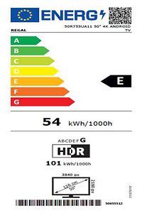 50R755UA11 50'' 127 Ekran Uydu Alıcılı 4K Ultra HD Android Smart LED TV ürün fotoğrafı