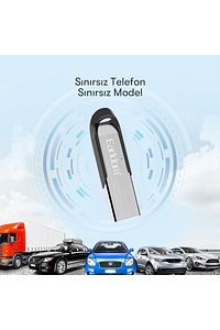 m73 FM 5.0 Bluetooth Kablosuz Mini Araç Kiti Wireless Usb Aux Dönüştürücü +Hoparlör Çevirici Metalik ürün fotoğrafı