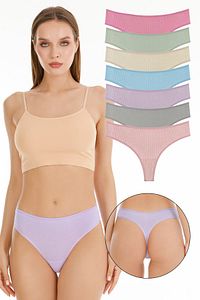 Kadın Fitilli Brazilian Tanga 7'li Paket Set ürün fotoğrafı