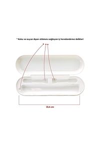 Oral B Uyumlu  Şarjlı Diş Fırçası Koruma Kabı  Saklama Kabı  Hijyenik Seyahat Kutusu - Beyaz ürün fotoğrafı