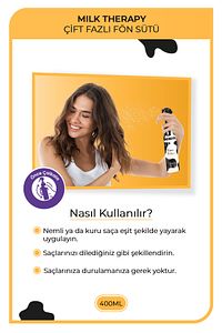 Milk Therapy Saç Bakım Fön Suyu 400 ml 2 Adet ürün fotoğrafı