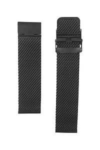 Watch 22 Mm Siyah Renk Çelik Kalın Hasır Metal Klipsli Akıllı Saat & Saat Kordonu Kayışı ürün fotoğrafı