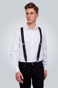 Erkek Siyah Pantolon Askısı ürün fotoğrafı