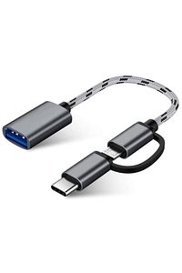 4901 Usb 3.0 Otg To Type C Micro Usb Data Şarj Çevirici Dönüştürücü Adaptör ürün fotoğrafı