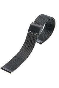 Watch 22 Mm Siyah Renk Çelik Kalın Hasır Metal Klipsli Akıllı Saat & Saat Kordonu Kayışı ürün fotoğrafı