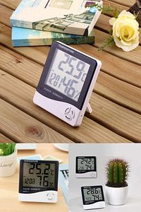 Dijital Lcd Ekran Termometre Duvar Masaya Uygun Nem Ölçer Saat Derece Termostat Higrometre ürün fotoğrafı