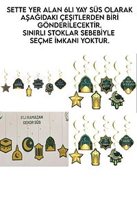Led Işıklı Hoşgeldin Ramazan Yazısı Ramazan Bayramı Tavan Süsü 11 Ayın Sultanı Dini Süsleme Süs Seti ürün fotoğrafı