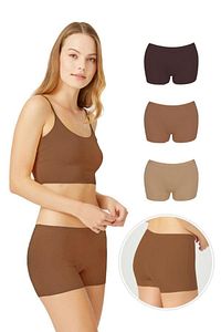 Basic Lazer Kesim Dikişsiz Kadın Boxer Külot 3'lü Paket - 2 ürün fotoğrafı