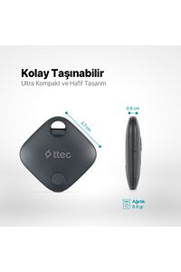 Spoti Apple Lisanslı Bul Uygulaması Uyumlu Sesli Uyarı Bildirimli Akıllı Takip Cihazı ürün fotoğrafı