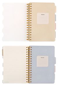 Spiralli Defter A5 4 Ayraçlı, 30 Yap. Çizgili, 30 Yap. Çizgili, 30 Yap. Noktalı, 30 Yap. Düz ürün fotoğrafı