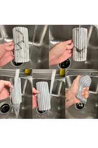 Sihirli Nemli Sünger Su Emici Bulaşık Süngeri Ve Fırçası Mutfak Temizlik Süngeri ürün fotoğrafı