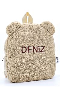 [ Istediğiniz Ismi Yazıyoruz ] Teddy Bej 0-8 Yaş Çocuk Sırt Çantası, Anaokulu-kreş Sırt Çantası ürün fotoğrafı