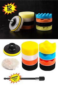 Pro 15 Pasta Cila Polisaj Süngeri Seti 115mm Matkap Uyumlu Pasta Cila Fırçalama  Parlatma Seti ürün fotoğrafı