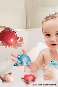 Kurmalı El Göz Gelişimini Destekleyen Bebek Su Oyunu Banyo Arkadaşı Suda Yüzen Oyuncak Yengeç ürün fotoğrafı