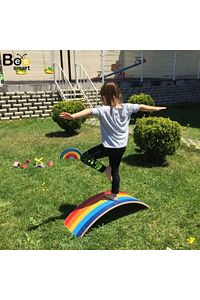 Tek Ebat Denge Tahtası Life Büyük Boy - Doğal Ahşap Kırmızı ürün fotoğrafı