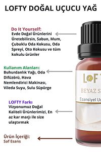 Lavanta, Beyaz Sabun, Anti Uçucu Yağ Buhurdanlık Esansı Oda Kokusu Esansiyel Yağ Buhur Yağı 10ml ürün fotoğrafı