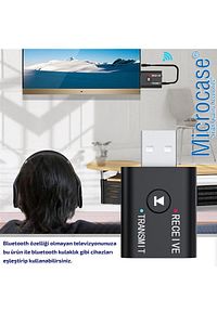Bluetooth 5.0 2in1 Usb Ses Alıcı - Verici Mini Adaptör 3.5 Mm Jack - Al2610 ürün fotoğrafı