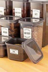 24'lü Set Kapaklı Kare Erzak Saklama Kabı Antrasit 8x(0,50 LT-1,10 LT -1,70 LT) Etiket Hediyeli ürün fotoğrafı
