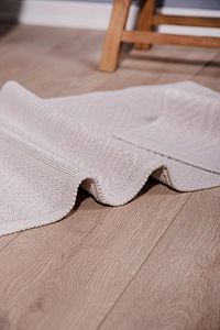 Hat Doğal Pamuklu 2'li Banyo Paspas Seti 60x100 50x60 Cm - Ekru ürün fotoğrafı