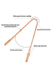 Bakır Renk Dil Temizleme Aparatı Ayurveda Yoga Dil Kazıma Çubuğu Temizleyici Sıyırıcı Ağız Temizliği ürün fotoğrafı
