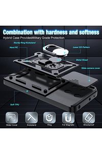 Poco X6 Pro 5g Kılıf Darbeye Dayanıklı Tam Koruyucu Kamera Korumalı Sürgülü Zırh Tank Armor Kapak ürün fotoğrafı