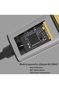 USB To 3.5mm Jack Çevirici Dönüştürücü Kulaklık ve Mikrofon Destekli USB To Aux Dönüştürücü Adaptör ürün fotoğrafı
