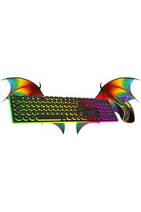 Rainbow Aydınlatmalı Daktilo Klavye Mouse Set 105 Tuşlu Led Işıklı Usb Kablolu ürün fotoğrafı
