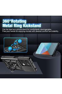 Poco X6 Pro 5g Kılıf Darbeye Dayanıklı Tam Koruyucu Kamera Korumalı Sürgülü Zırh Tank Armor Kapak ürün fotoğrafı