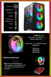 Prime X90 Ryzen 5 5500 32GB 1TB M.2 SSD RTX3050 23.8" 165Hz Oyuncu Masaüstü Bilgisayar Uyumlu ürün fotoğrafı