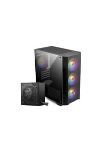 Msı Mag Forge M100A D60 Akrilik Yan Panel 3X120Mm 1X120Mm Argb Fan 600W 80+ Matx Gamıng Kasa ürün fotoğrafı
