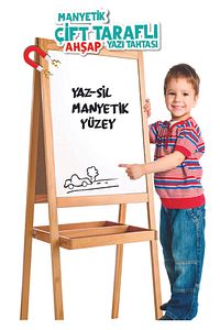 Ahşap Yazı Tahtası Çift Taraflı Manyetik Özellikli ürün fotoğrafı
