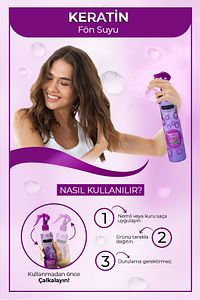 Keratin Içerikli Fön Suyu Mor 400 Ml ürün fotoğrafı
