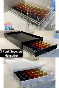 Kapsül Kahve Standı 60 Adet Kapasiteli Kapsül Düzenleyici Stant Organizer ( Siyah ) ürün fotoğrafı