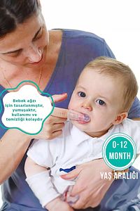 Slikon Parmak Bebek Diş Kaşıyıcı ve Şeffaf Renk Yumuşak Fırça Kutulu Erkek ve Kız Çocuk Ürünleri ürün fotoğrafı