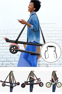 Elektrikli Scooter Taşıma Çantası Su geçirmez Scooter koruma kılıfı Omuz Askılı Taşıma Kayışı Hediye ürün fotoğrafı