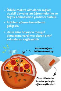Pizza Şekilli Interaktif Mama Saklamalı Köpek Oyuncağı Ses Çıkaran Köpek Zeka Oyuncağı ürün fotoğrafı