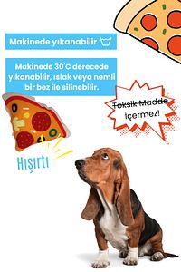 Pizza Şekilli Interaktif Mama Saklamalı Köpek Oyuncağı Ses Çıkaran Köpek Zeka Oyuncağı ürün fotoğrafı