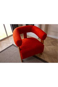 Auramod Teddy Berjer - Krem - Gürgen Ceviz, Salon, Ofis, Balkon ürün fotoğrafı