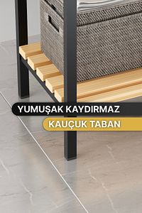 Banyo Düzenleyici Mutfak Rafı Banyo Dolabı Çok Amaçlı Dolap 4 Katlı Metal Mutfak Düzenleyici ürün fotoğrafı