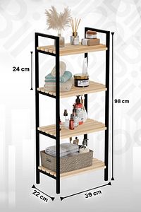 Banyo Düzenleyici Mutfak Rafı Banyo Dolabı Çok Amaçlı Dolap 4 Katlı Metal Mutfak Düzenleyici ürün fotoğrafı