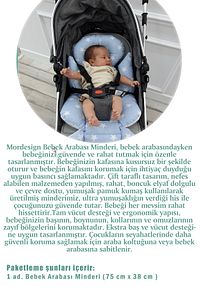 Bebek Arabası Minderi, Bel Destekli, Çift Taraflı, Stars Serisi, Antrasit ürün fotoğrafı