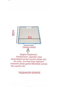 25,3x30 Cm Davlumbaz Ankastre Aspiratör Alüminyum Yağ Filtresi 253x300 !!alt Kısmı Tırnaklı!! ürün fotoğrafı
