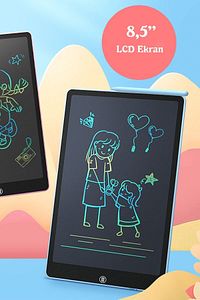 Writing Tablet Lcd 8.5 Inç Dijital Kalemli Çizim Yazı Tahtası Grafik Not Yazma Eğitim Tableti ürün fotoğrafı
