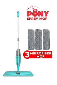 Sprey Mop 3 Adet Mikrofiber Mop Paspas Temizlik Seti Yeşil ürün fotoğrafı