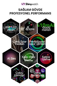 ST4 Ultra Özellikli Süper Amoled Ekran Akıllı Saat 2024 Siyah ürün fotoğrafı