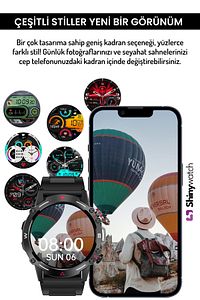 ST4 Ultra Özellikli Süper Amoled Ekran Akıllı Saat 2024 Siyah ürün fotoğrafı