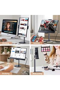 Metal, Yükseklik ve Açı Ayarlı Masaüstü Telefon ve Tablet Tutucu Taşınabilir Tablet, Telefon Standı ürün fotoğrafı