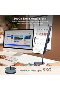 Metal, Yükseklik ve Açı Ayarlı Masaüstü Telefon ve Tablet Tutucu Taşınabilir Tablet, Telefon Standı ürün fotoğrafı