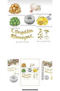 Hoşgeldin Ramazan Gold Yazı Ledli Zincir Balon Seti 11 Ayın Sultanı Ramazan Bayramı Oda Süsleme Seti ürün fotoğrafı